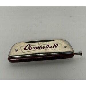 Vintage Hohner Chrometta 10 Chromatic Harmonica Key of C 40 Reed Made in Germany
